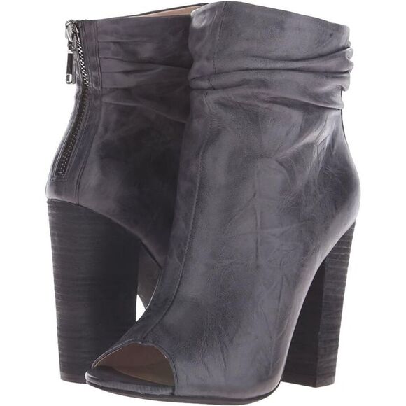 Chinese Laundry by Kristin Cavallari Grey Leather Liam Peep Toe Bootie - Picture 15 of 15